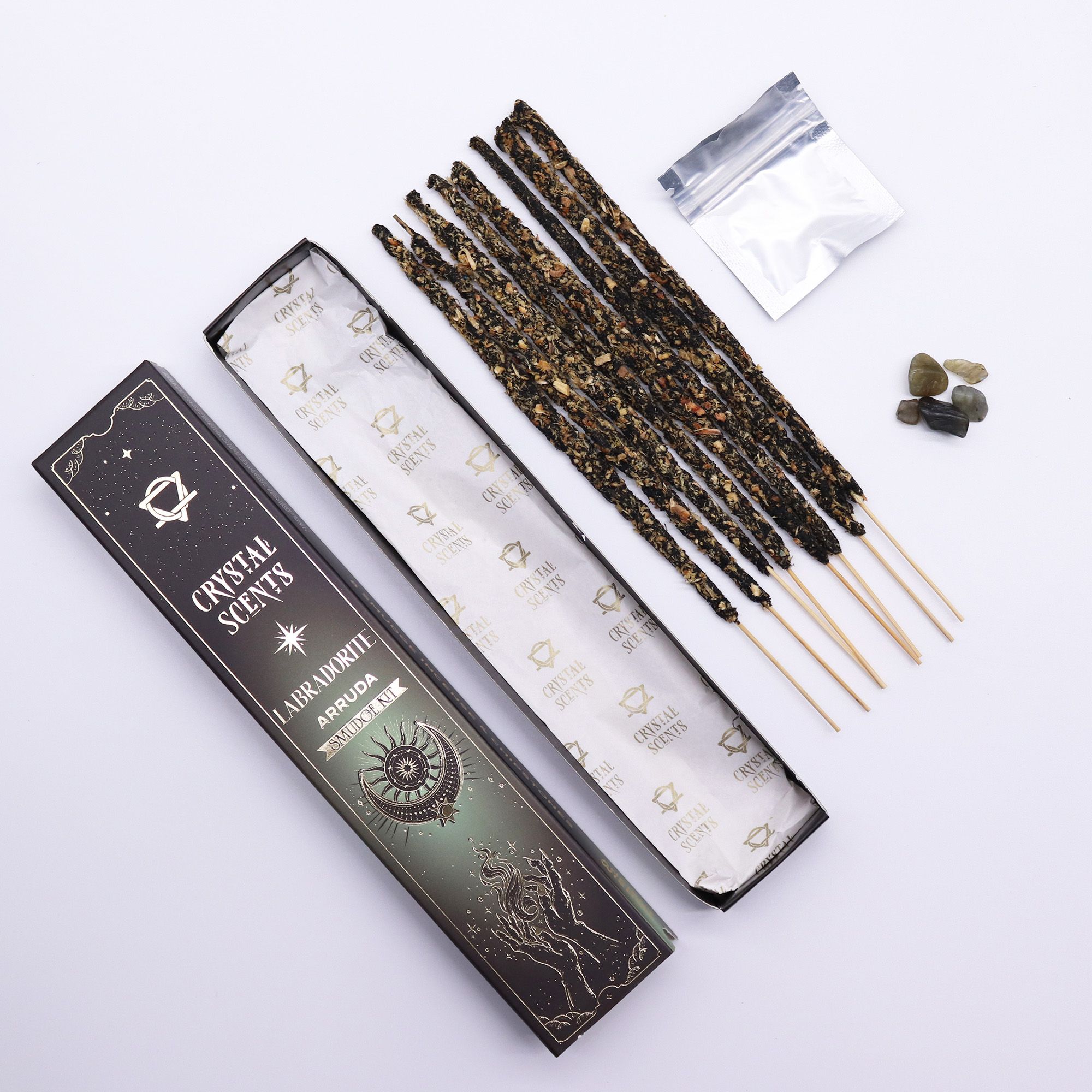 Crystal Scents Røgelsespinde – Labradorit Arruda