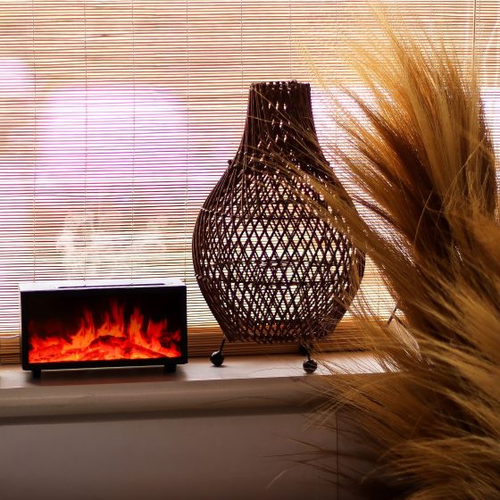 Ancient Wisdom Aromadiffuser – Flammeeffekt Med Fuglelyd Sort - Billede 11