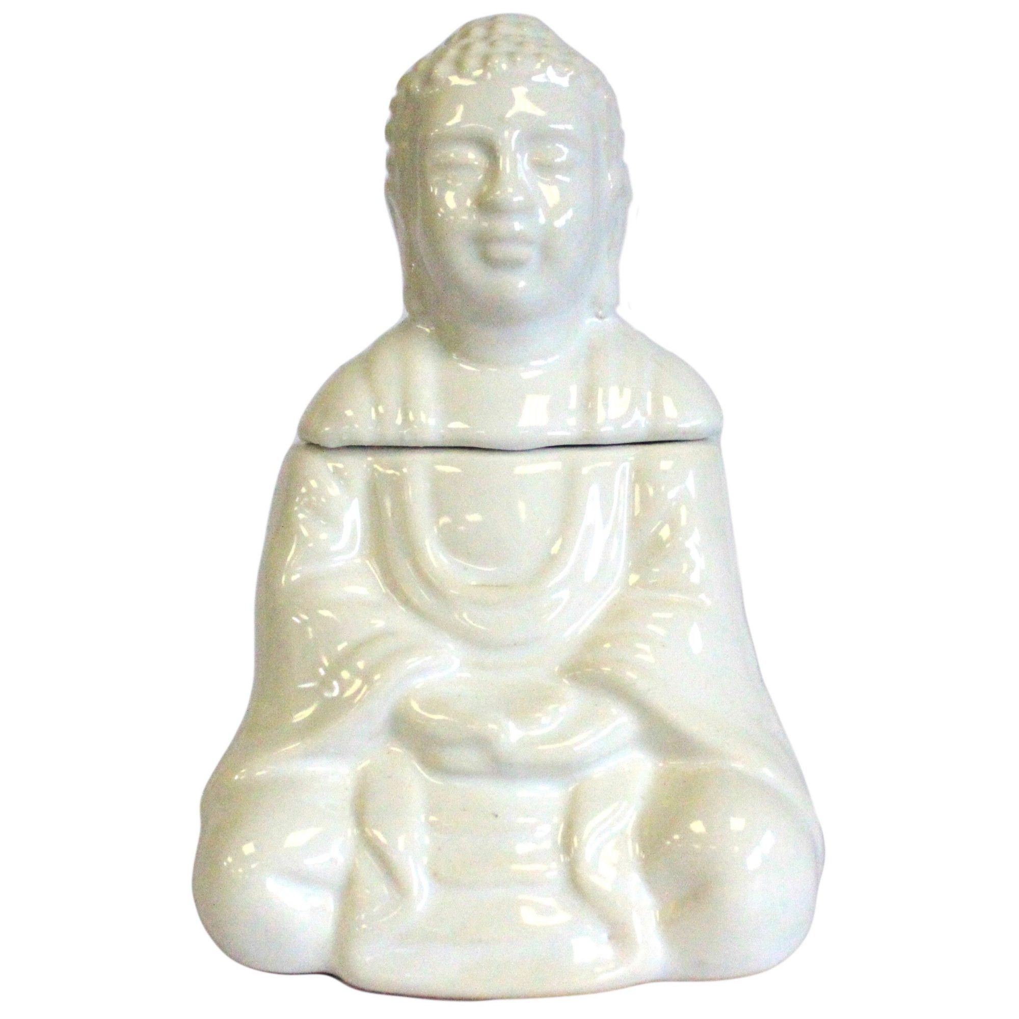 Ancient Wisdom Oliebrænder – Siddende Buddha Hvid