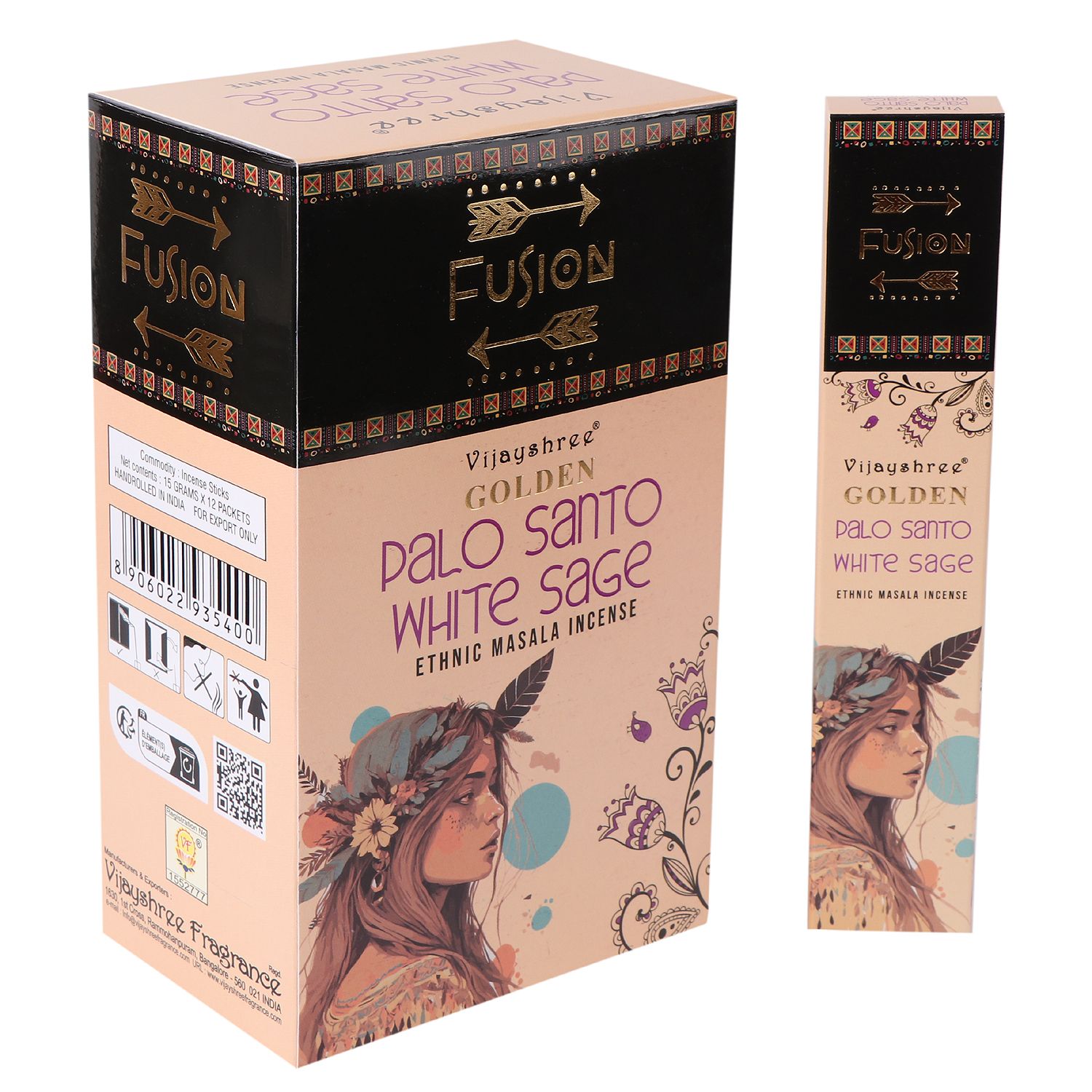 Golden Palo Santo Røgelsespinde – Hvid Salvie