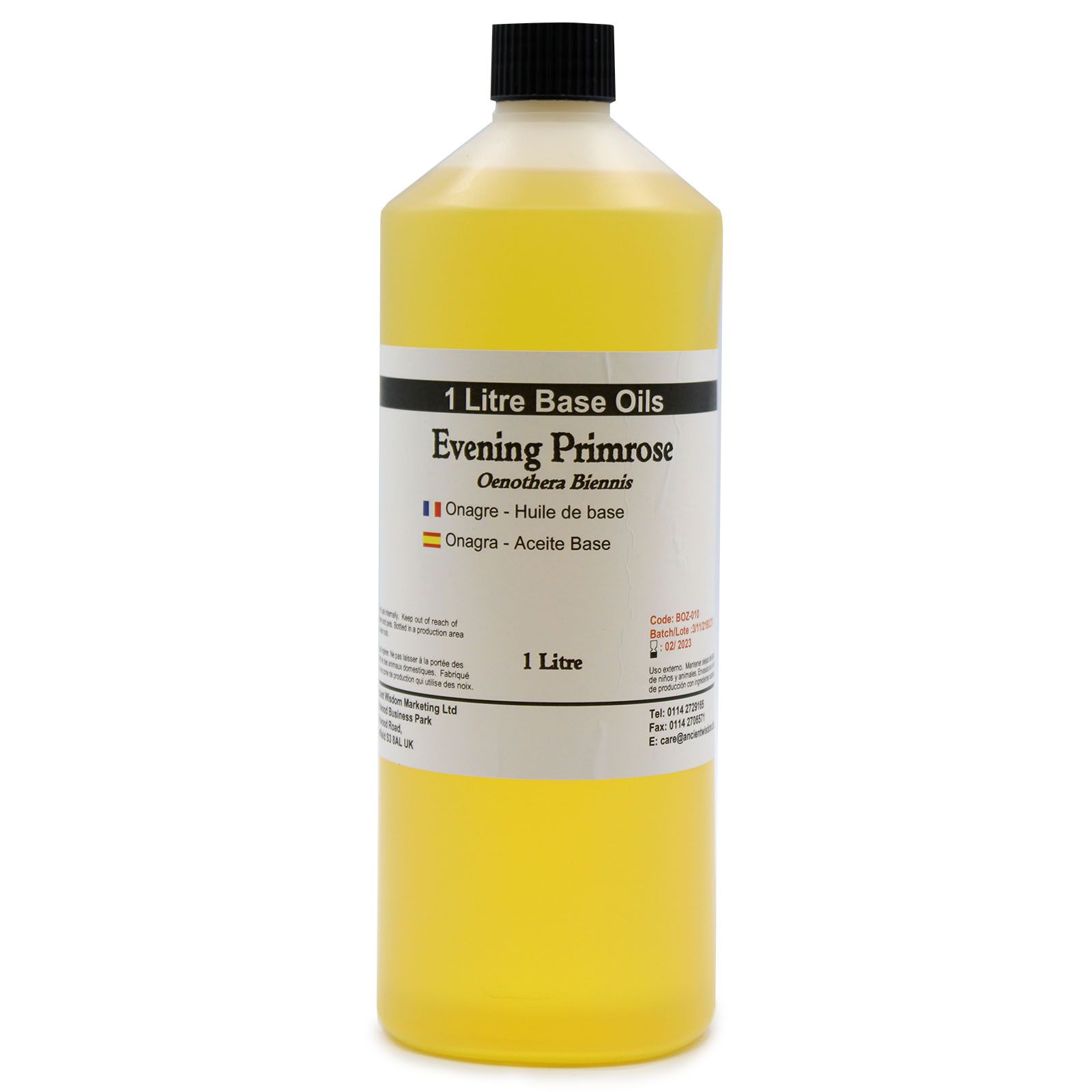 Ancient Wisdom Baseolie – Evening Primrose 1 L