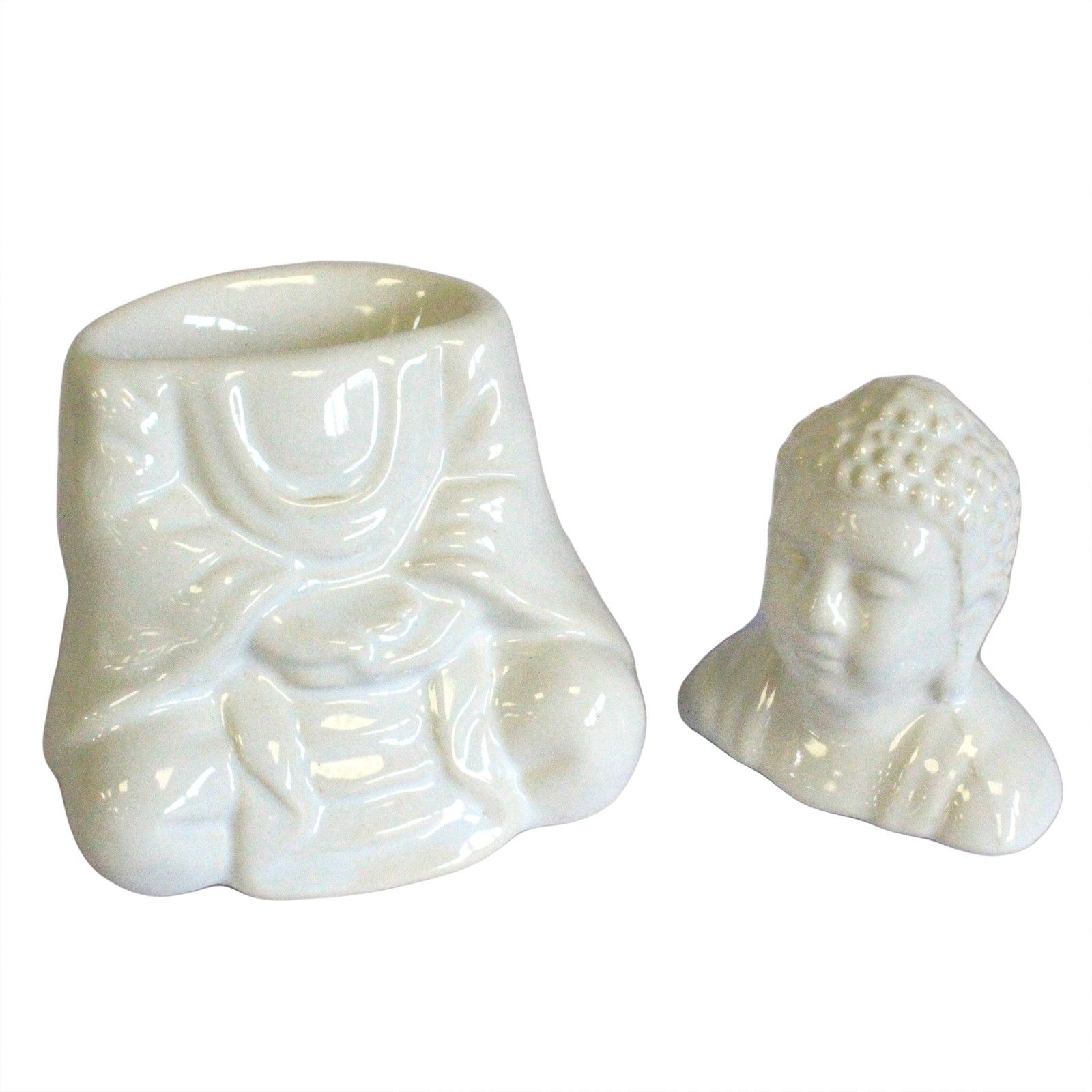 Ancient Wisdom Oliebrænder – Siddende Buddha Hvid