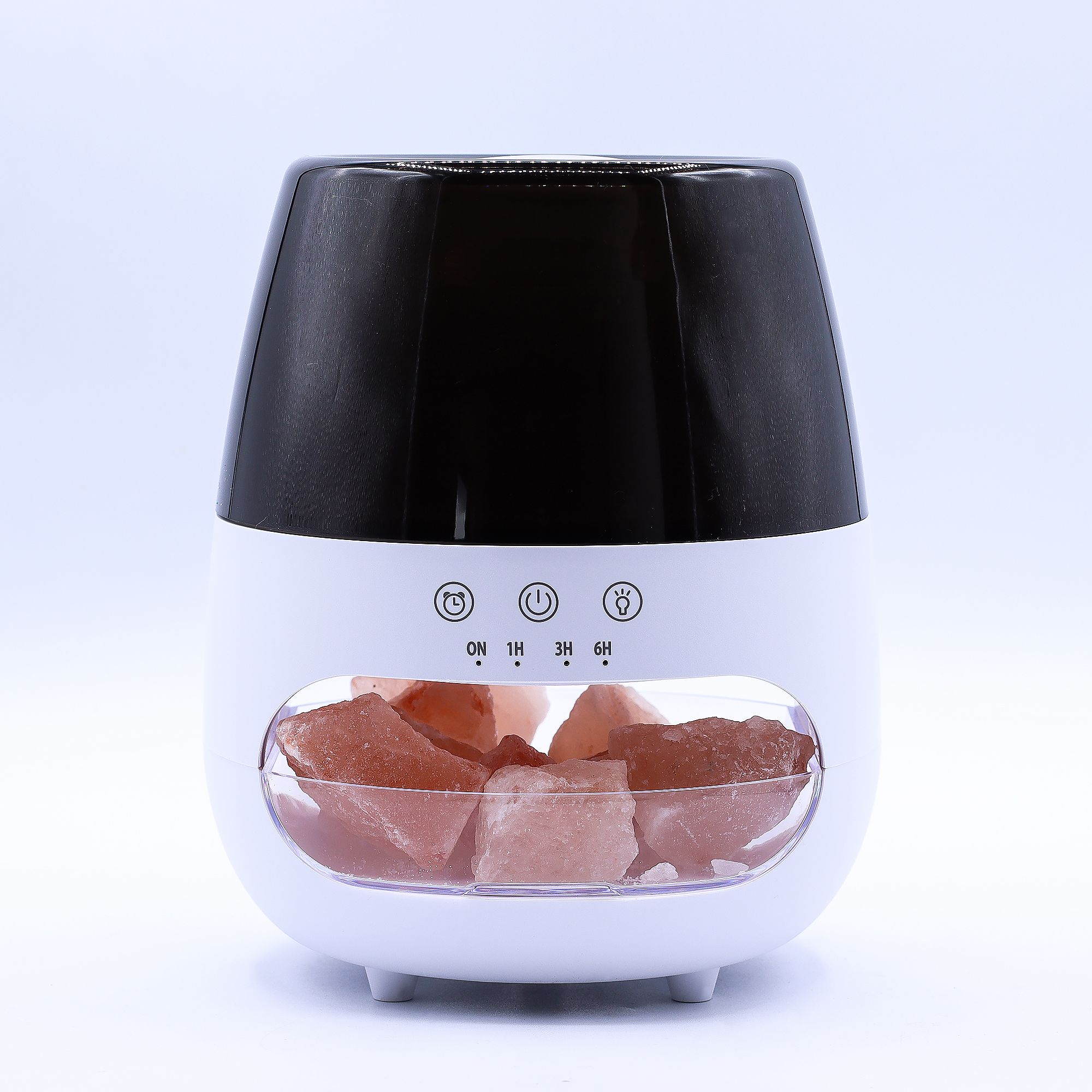 Ancient Wisdom Aromadiffuser – Saltsten Flammeeffekt Hvid