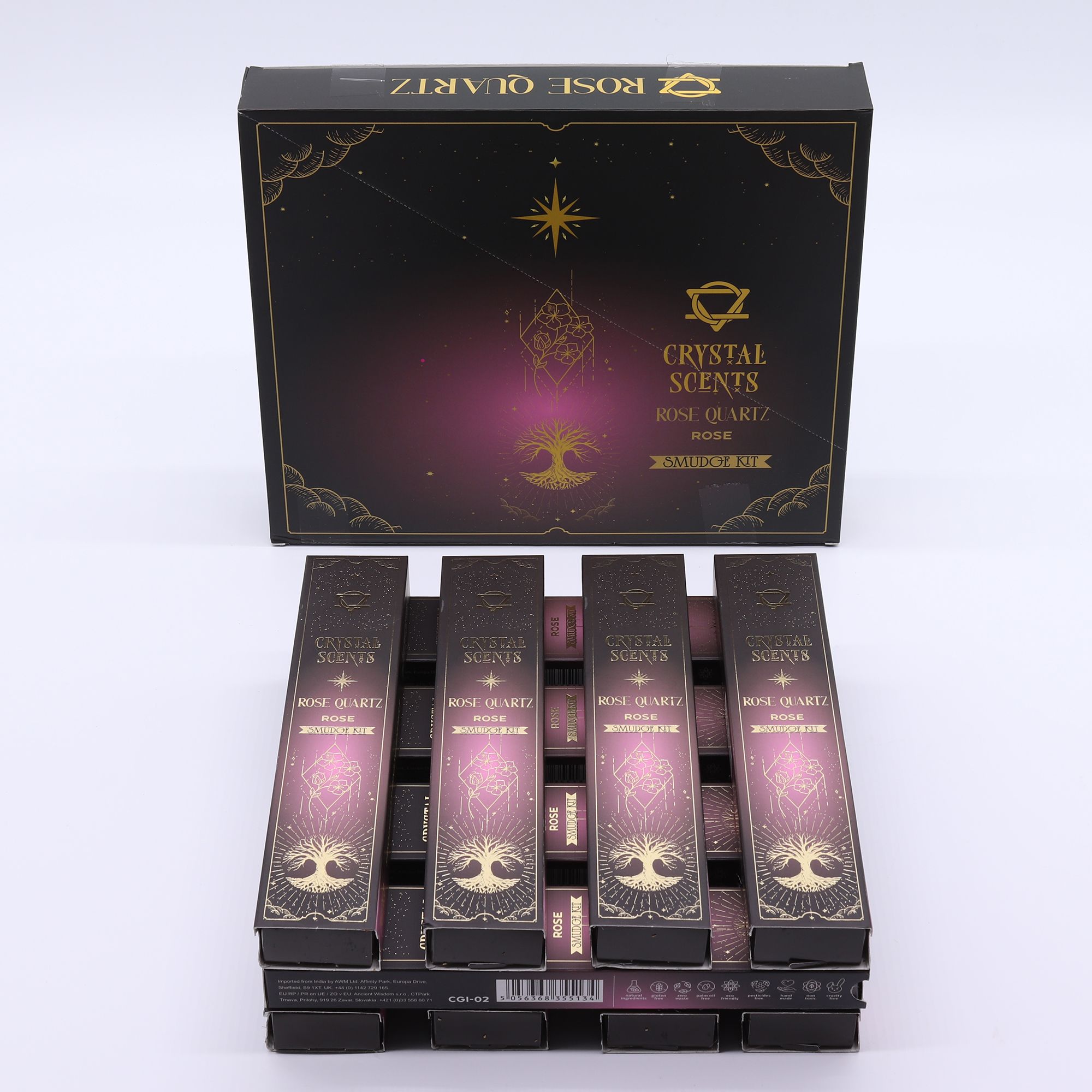Crystal Scents Røgelsespinde – Rosakvarts Rose