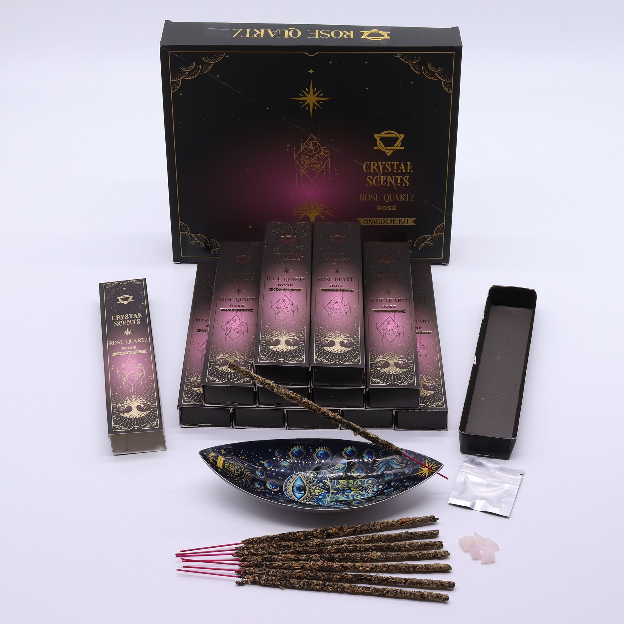 Crystal Scents Røgelsespinde – Rosakvarts Rose