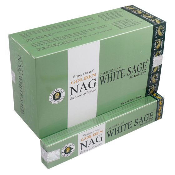 Golden Nag Røgelsespinde – Hvid Salvie - Billede 2