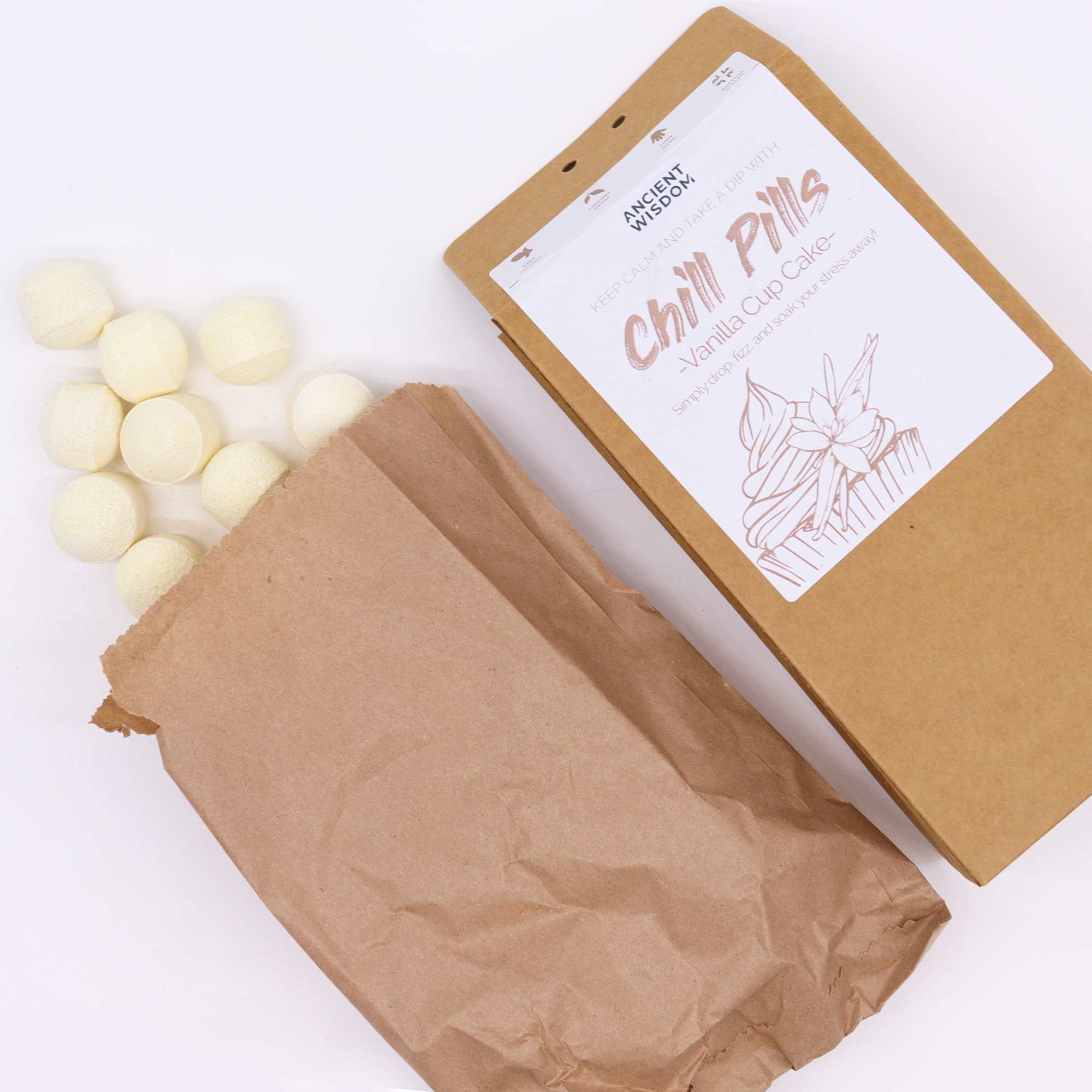 Chill Pills Badebomber 350g - Vanilla Cup Cake