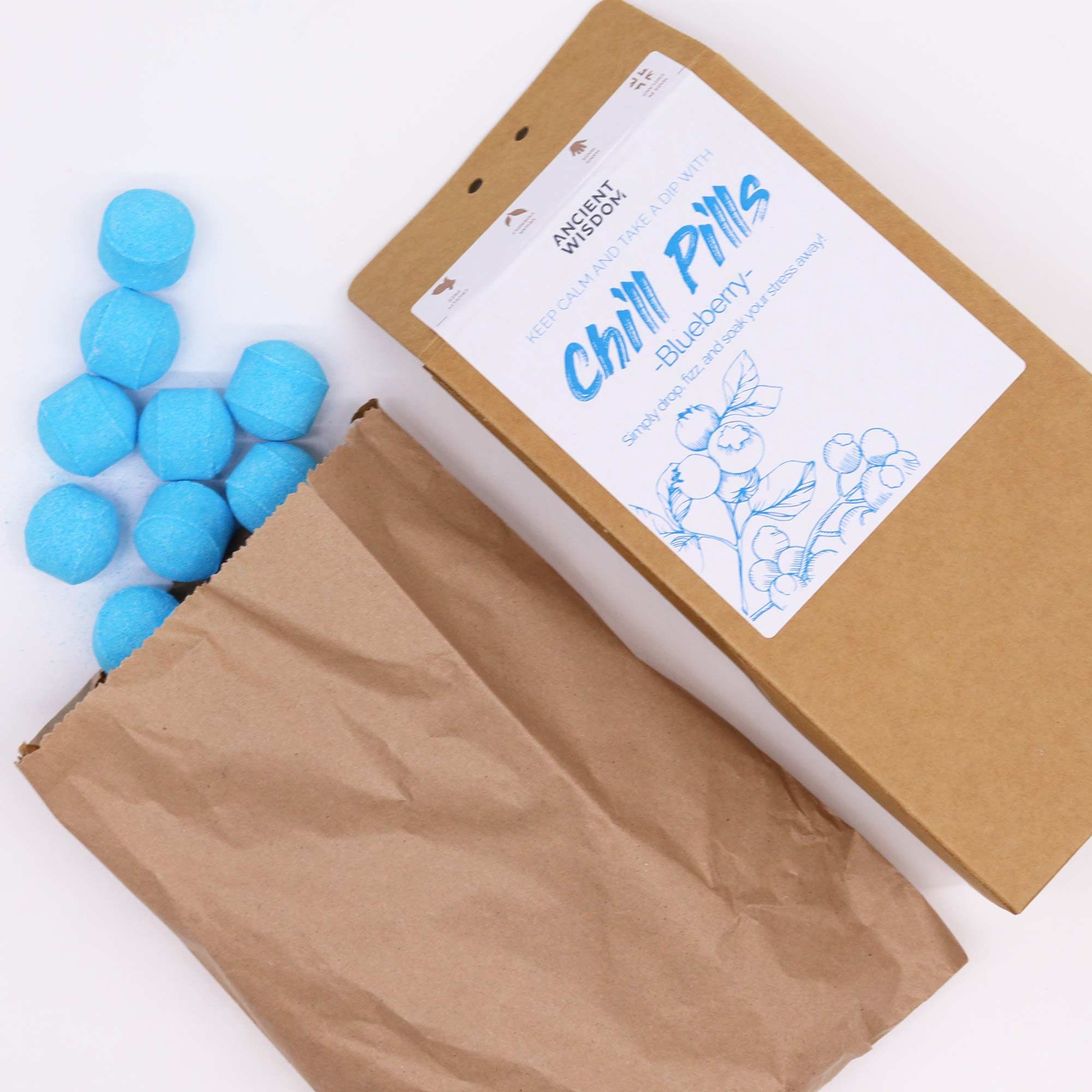 Chill Pills Badebomber 350g - Blueberry