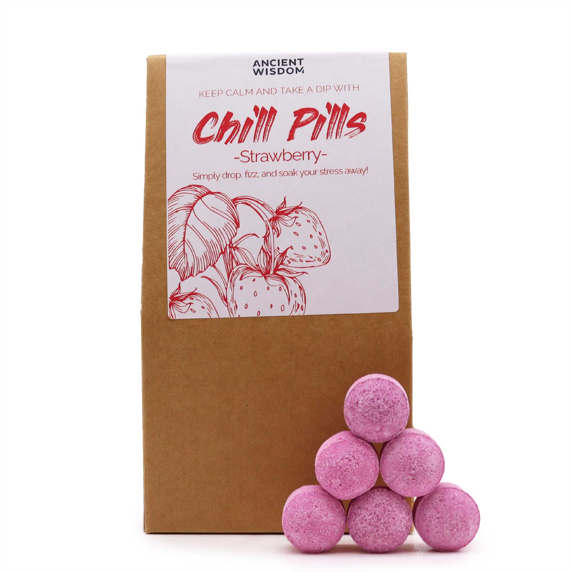 Chill Pills Badebomber 350g - Strawberry