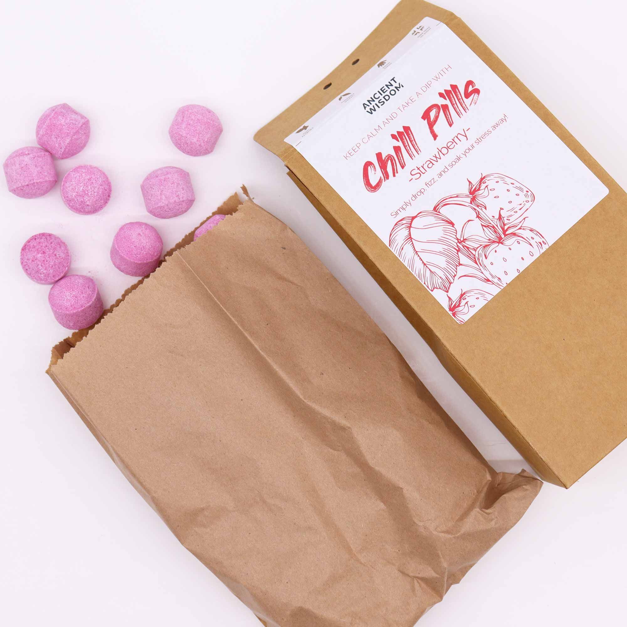 Chill Pills Badebomber 350g - Strawberry