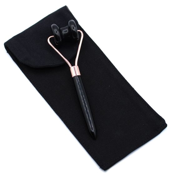 Edelstens Jawline-rulle – Sort Obsidian - Billede 2