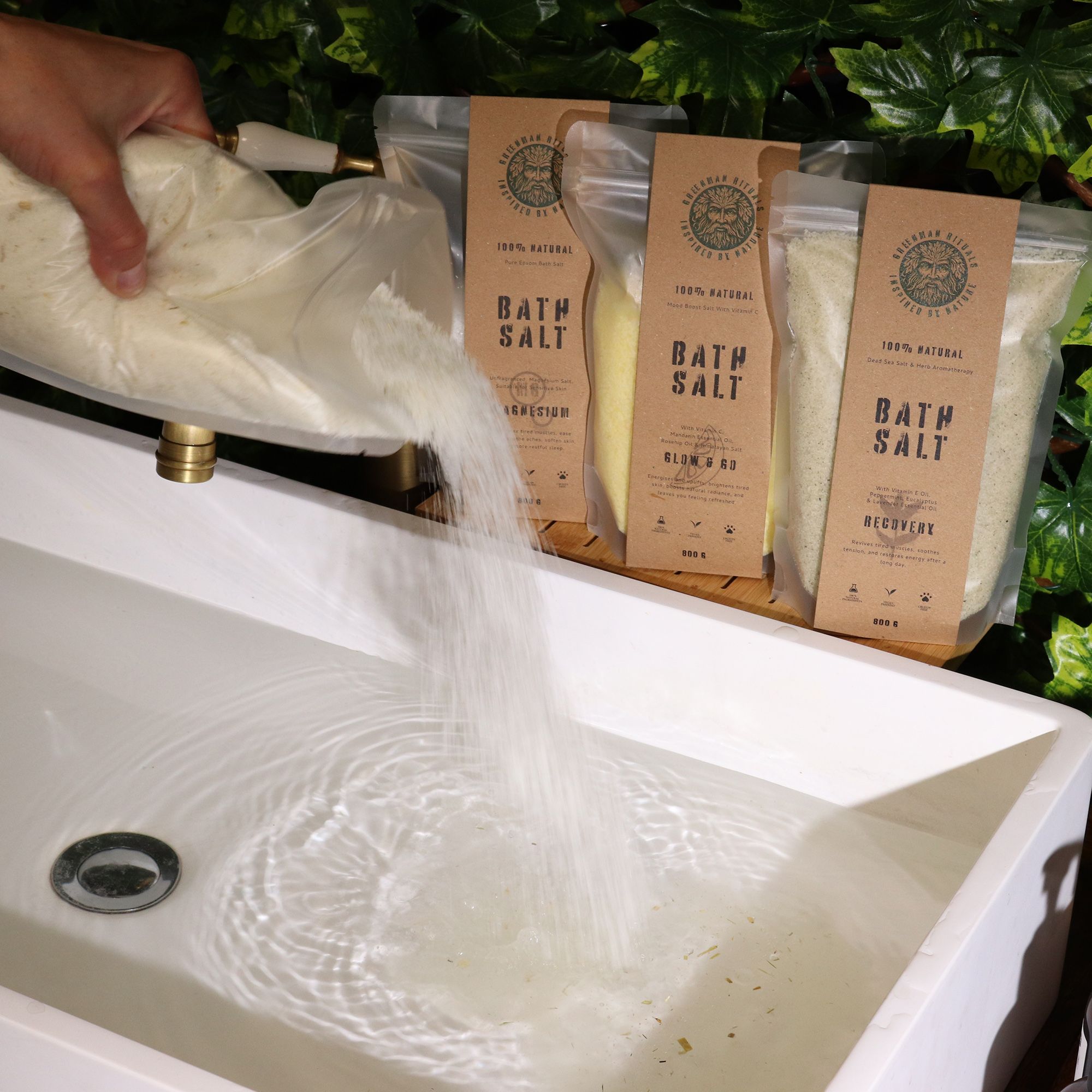 Greenman Rituals Havre & Honning Epsom Badesalt – Spa Relax Blend