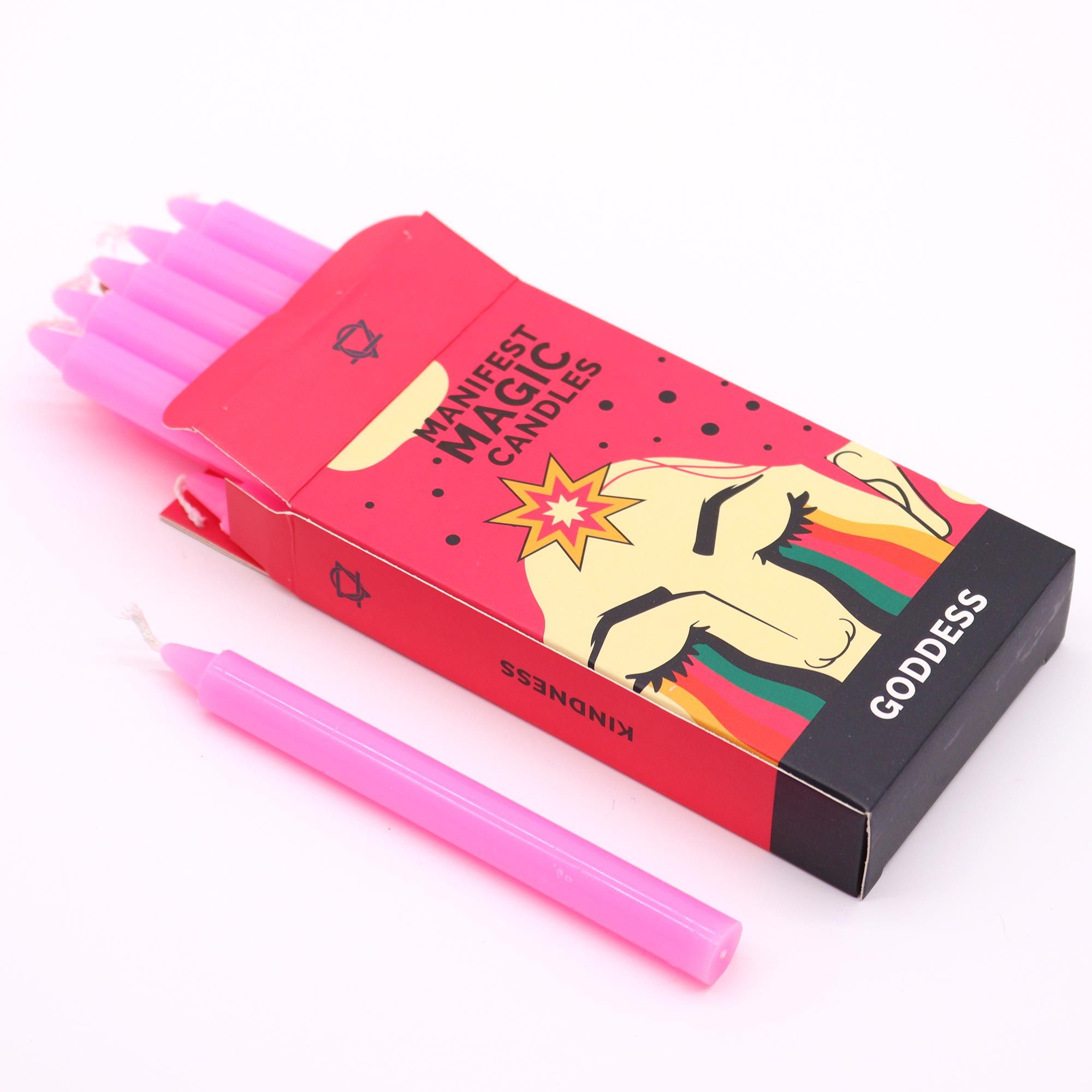 Manifest Magic Candles – Pink – Goddess (12 Stk) - Billede 2