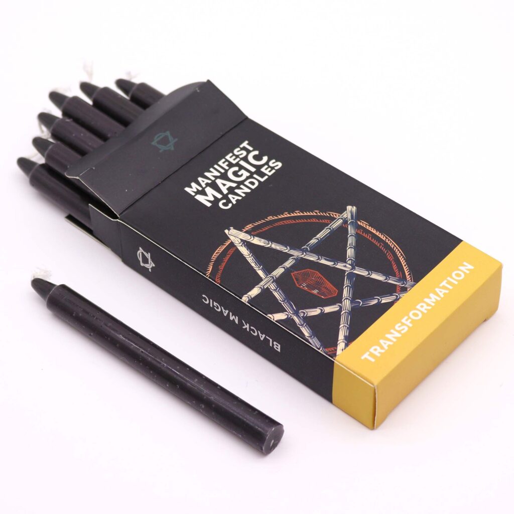 Manifest Magic Candles – Black – Transformation (12 Stk)