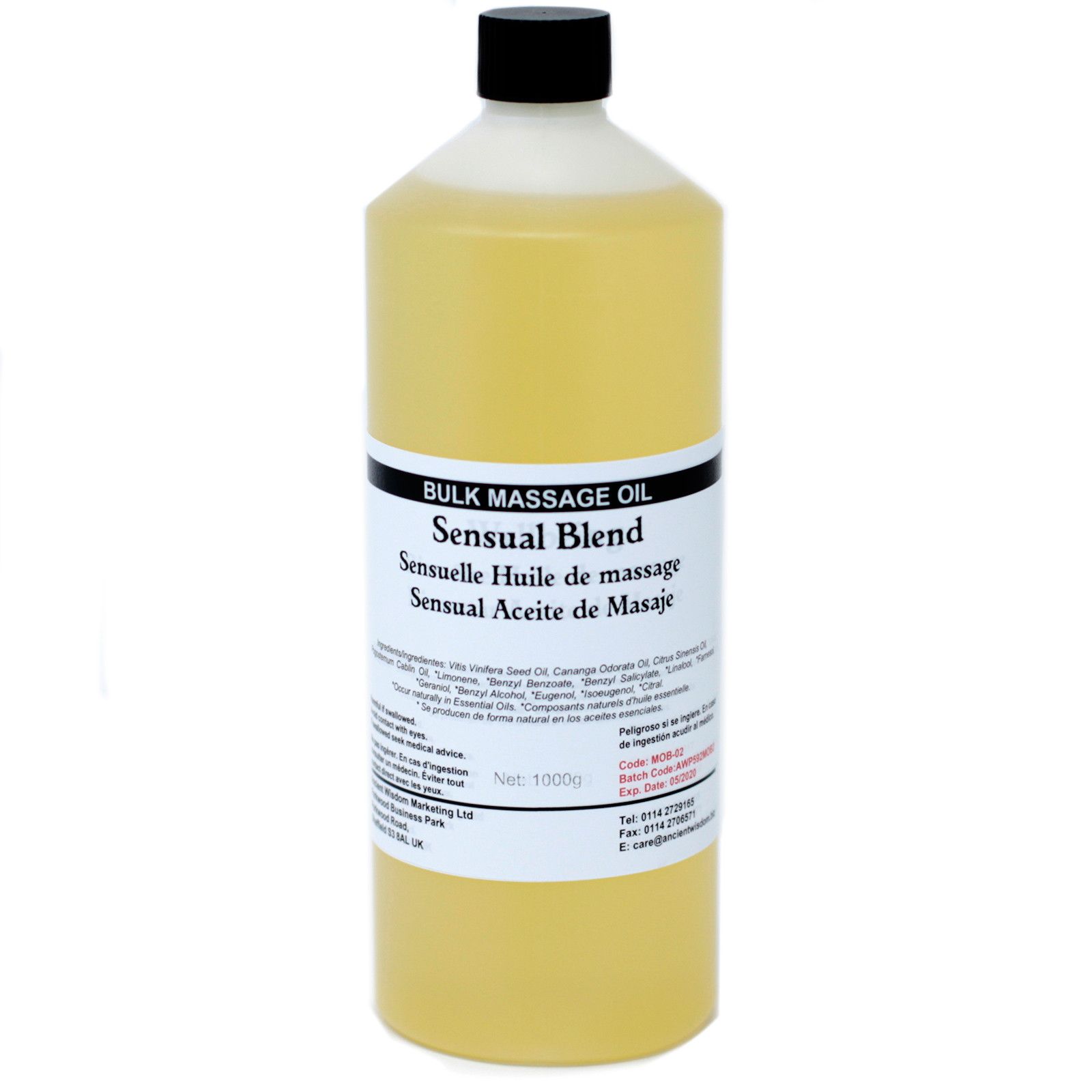 Ancient Wisdom Massageolie – Sensual 1 Kg