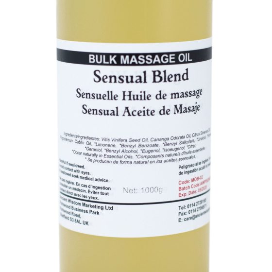 Ancient Wisdom Massageolie – Sensual 1 Kg - Billede 2