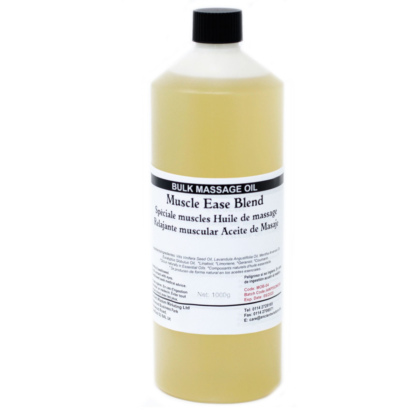 Ancient Wisdom Massageolie – Muscle Ease 1 Kg