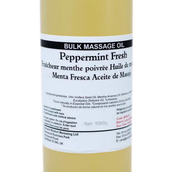 Ancient Wisdom Massageolie – Peppermint Fresh 1 Kg - Billede 2