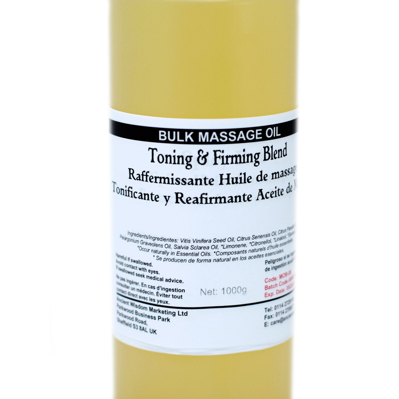 Ancient Wisdom Massageolie – Toning & Firming 1 Kg