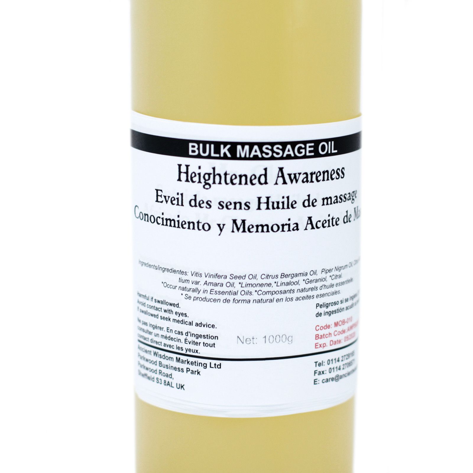 Ancient Wisdom Massageolie – Heighten Awareness 1 Kg