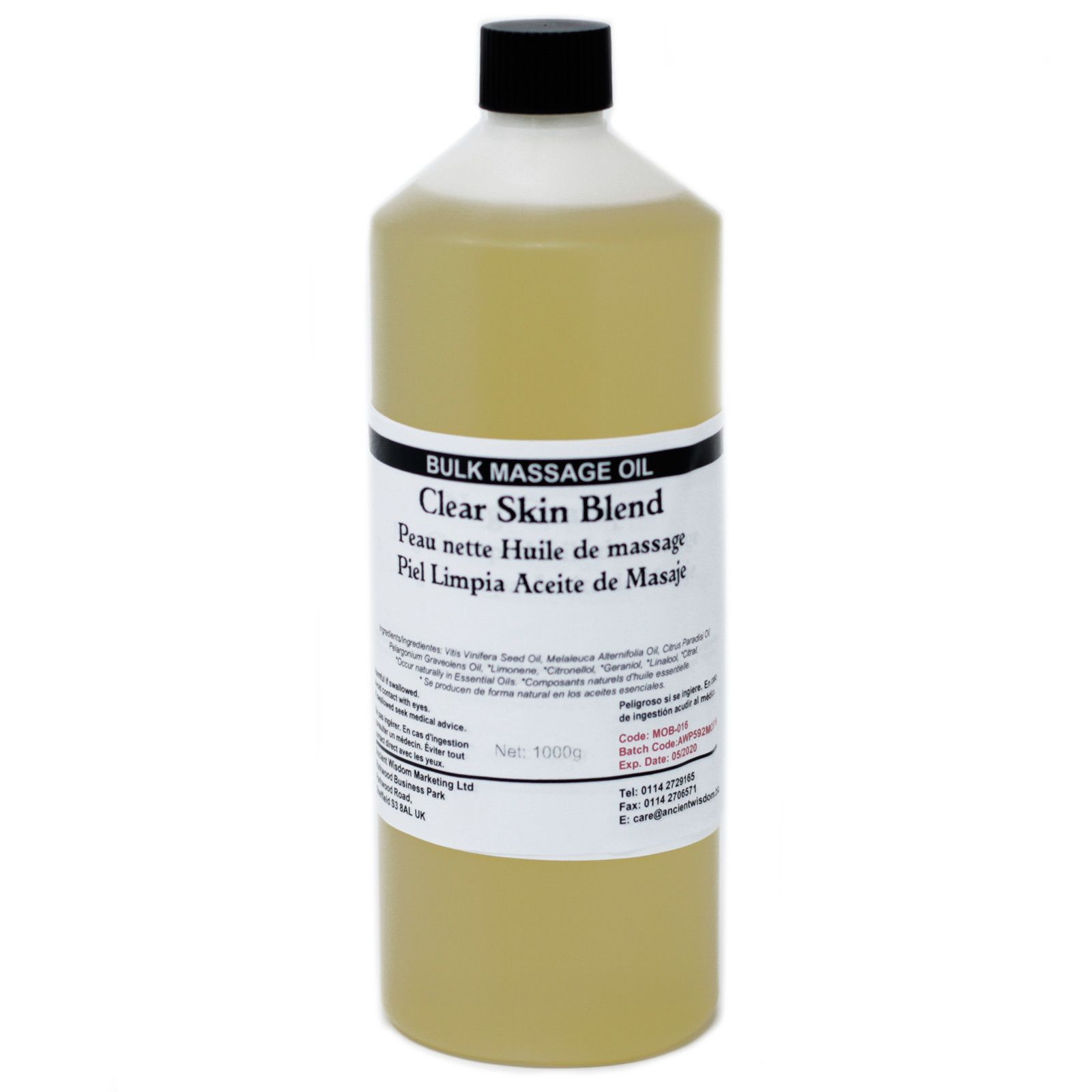 Ancient Wisdom Massageolie – Clear Skin 1 Kg
