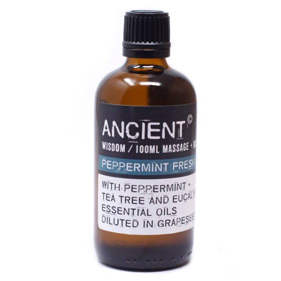 Ancient Wisdom Massageolie – Peppermint Fresh 100 Ml - Billede 2