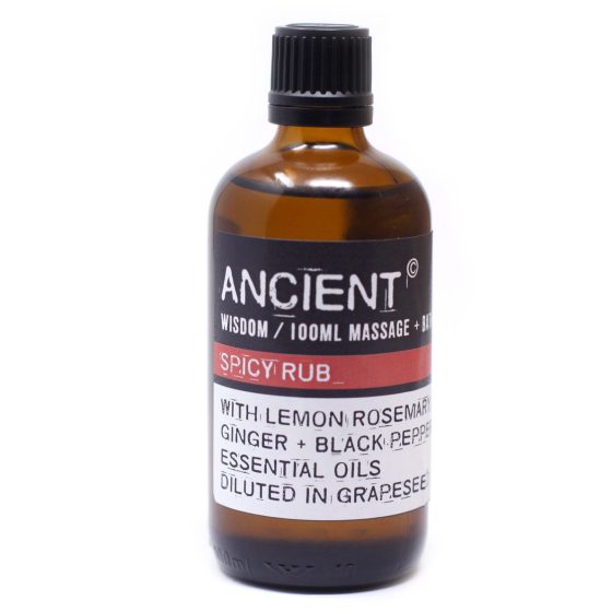Ancient Wisdom Massageolie – Spicy Rub 100 Ml - Billede 2