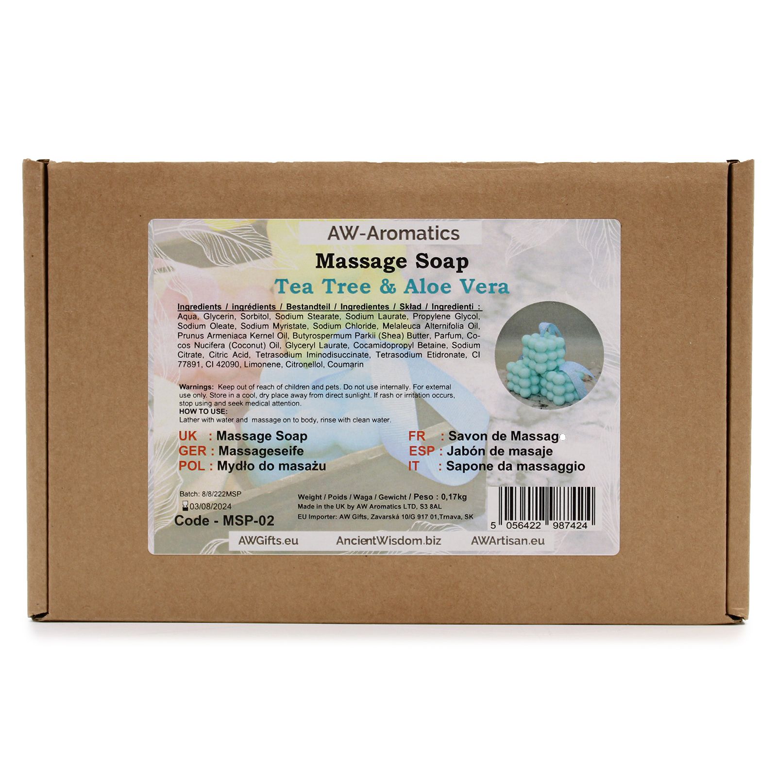 Massagesæbe – Tea Tree & Aloe Vera