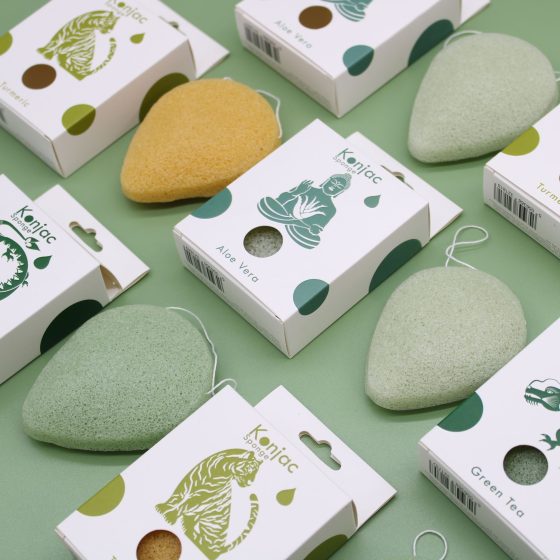 Konjac-svamp Dråbe – Grøn Te - Billede 2
