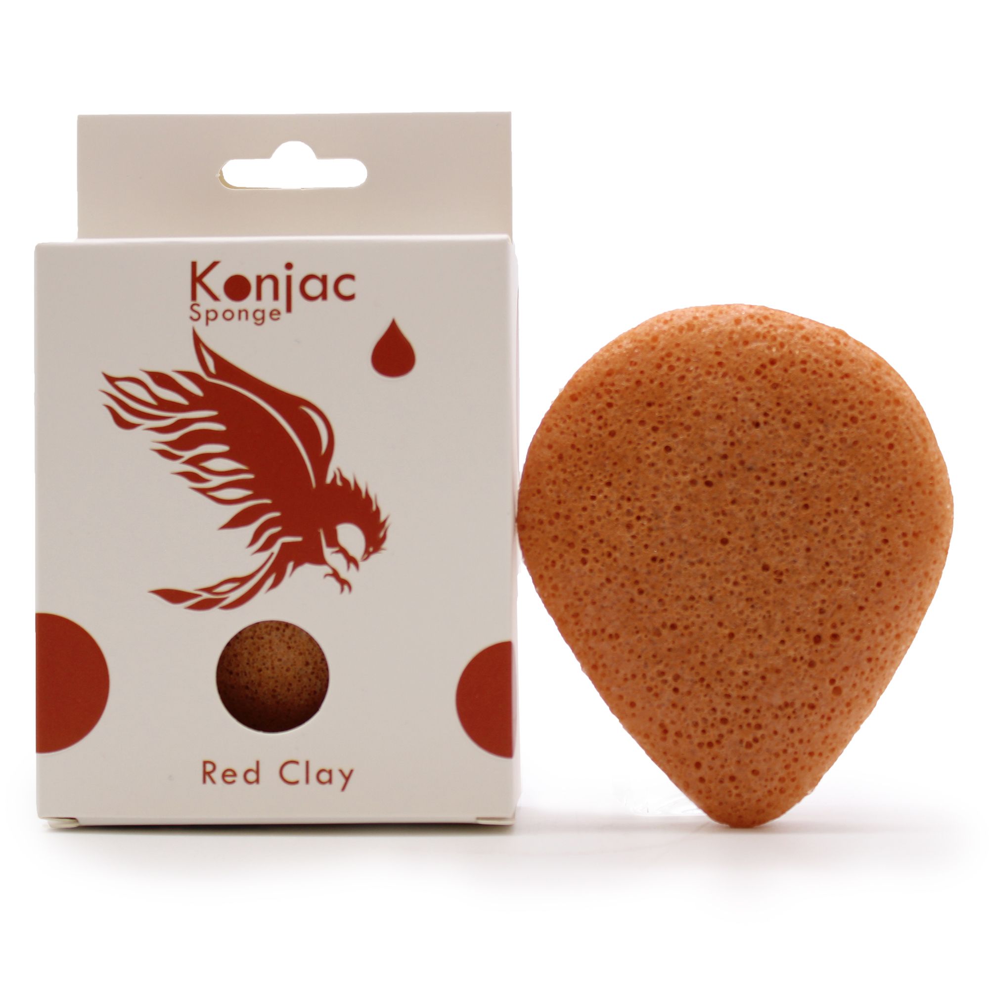 Konjac-svamp Dråbe – Rød Ler