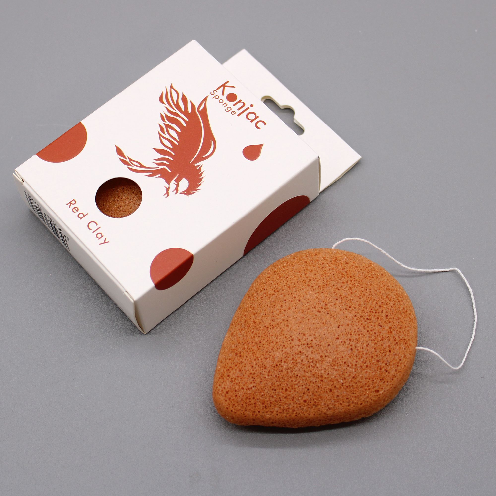 Konjac-svamp Dråbe – Rød Ler