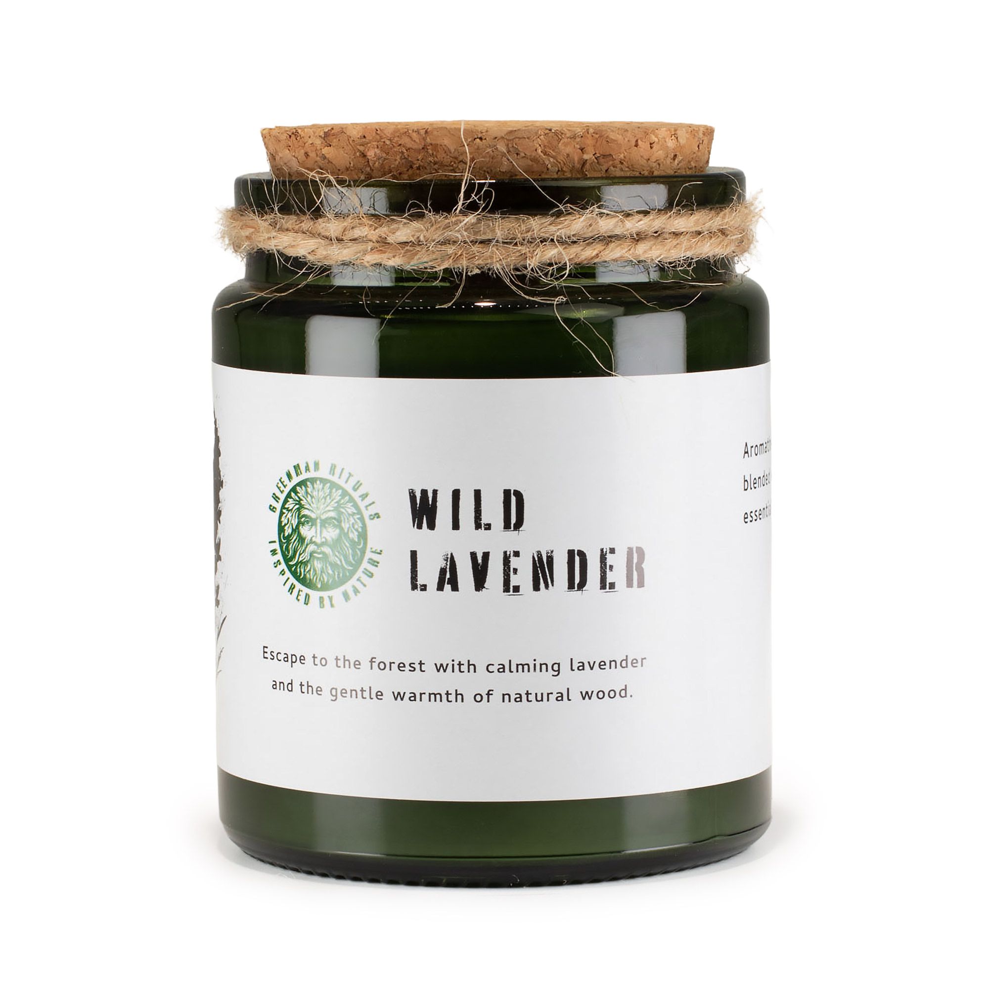 Greenman Woodwick Soja Duftlys – Wild Lavender