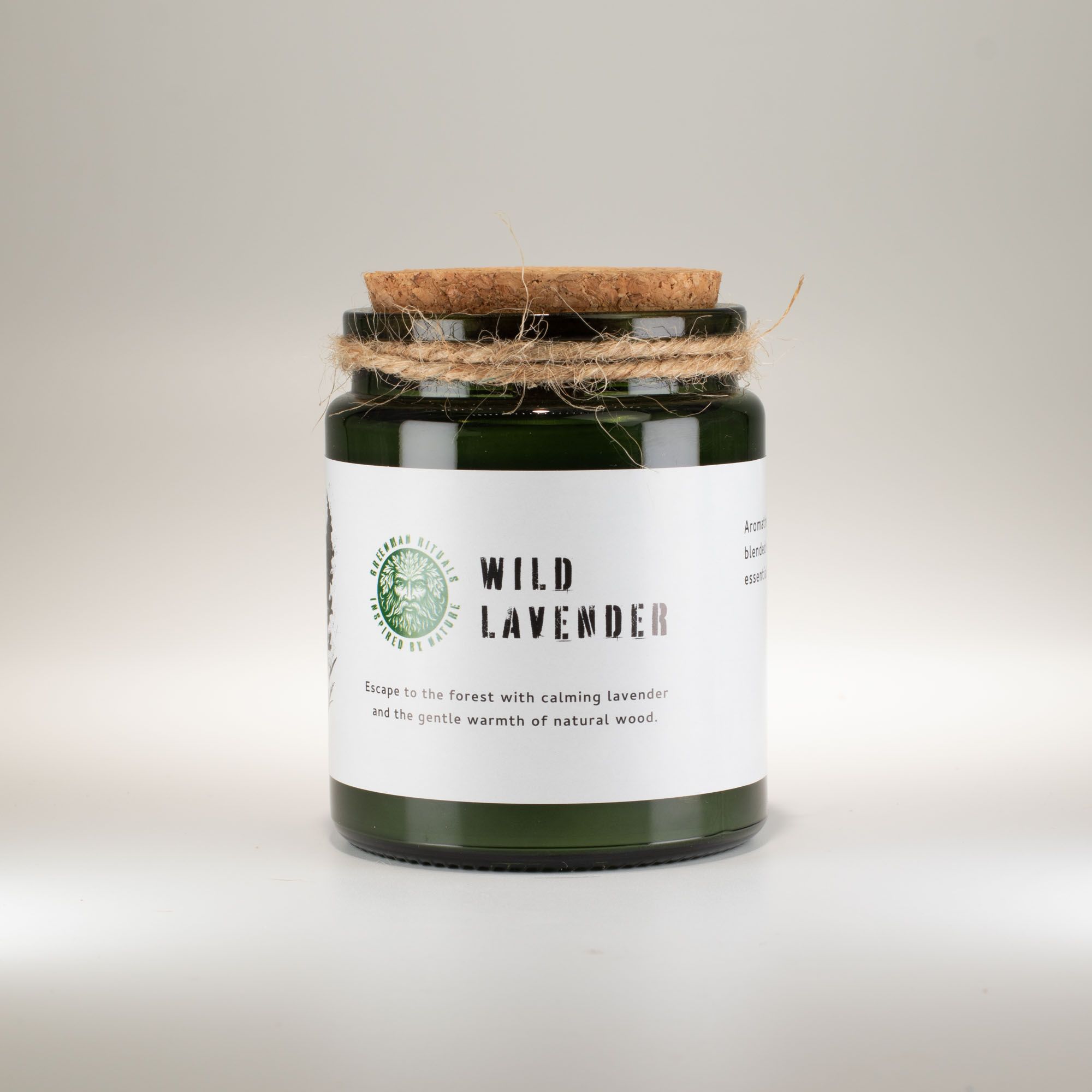 Greenman Woodwick Soja Duftlys – Wild Lavender