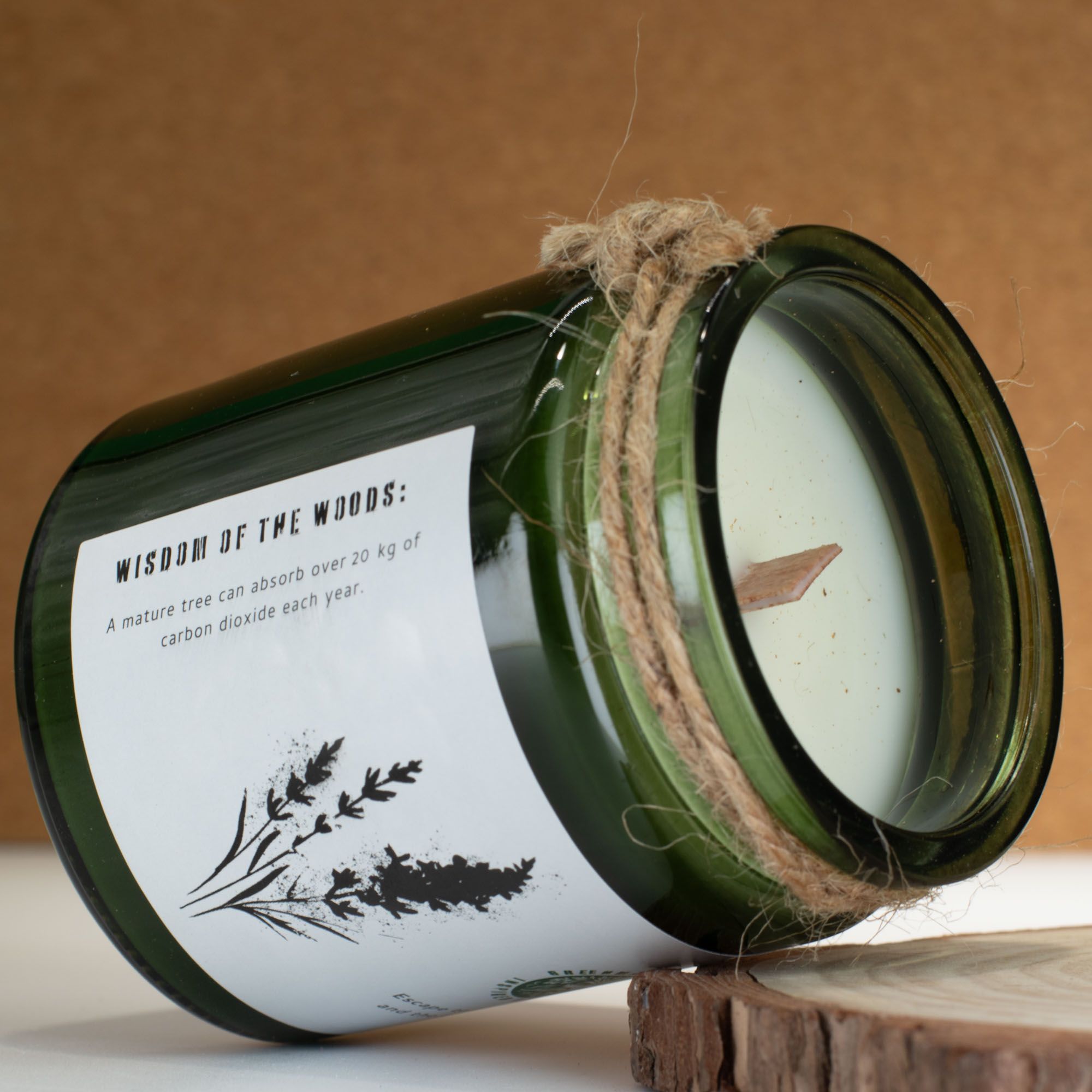 Greenman Woodwick Soja Duftlys – Wild Lavender