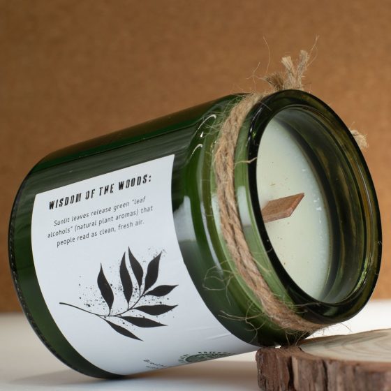 Greenman Woodwick Soja Duftlys – Leaves And Linen - Billede 5