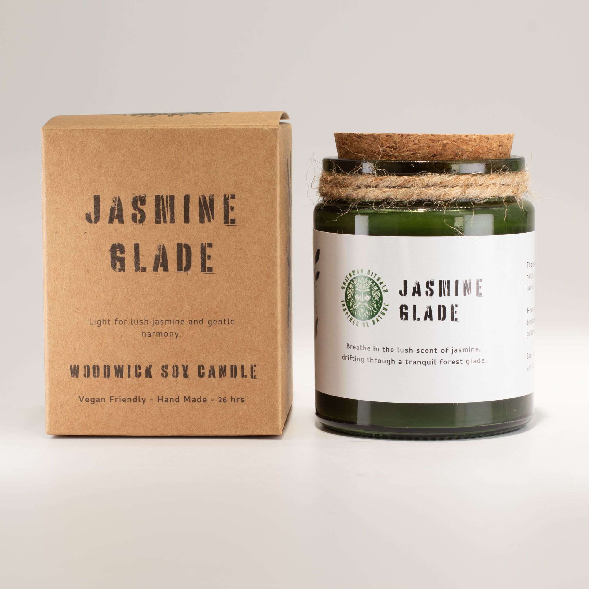 Greenman Woodwick Soja Duftlys – Jasmine Glade