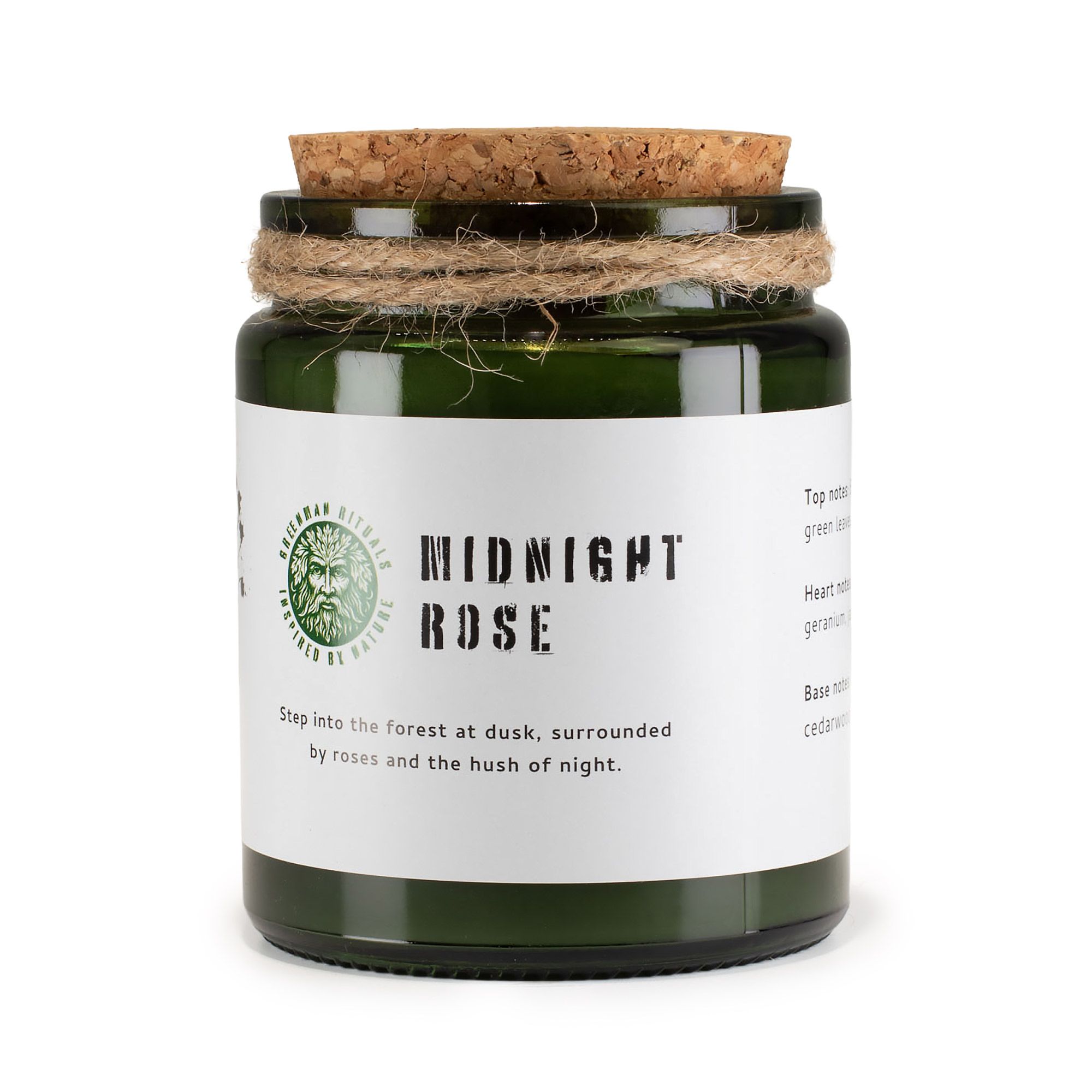 Greenman Woodwick Soja Duftlys – Midnight Rose