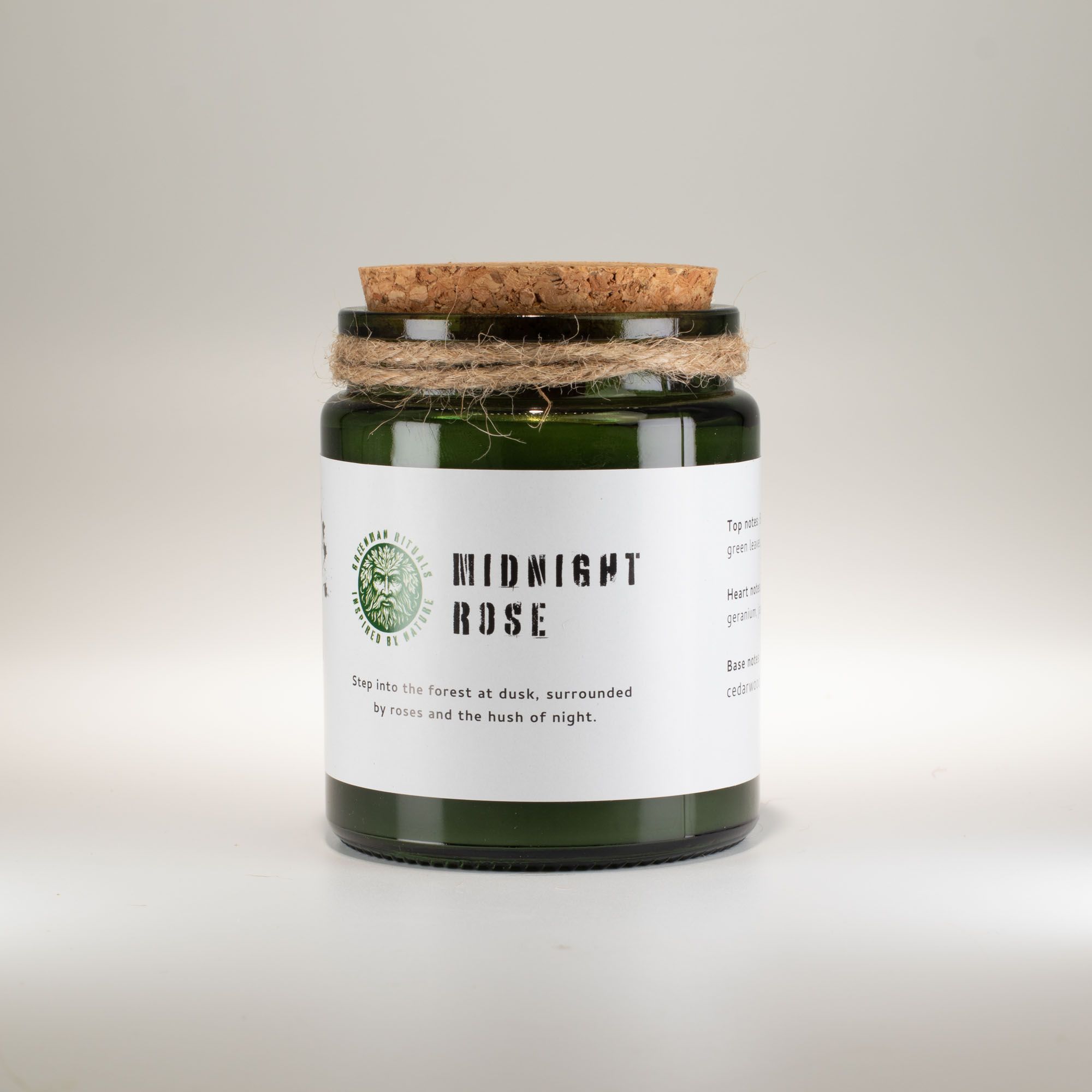 Greenman Woodwick Soja Duftlys – Midnight Rose