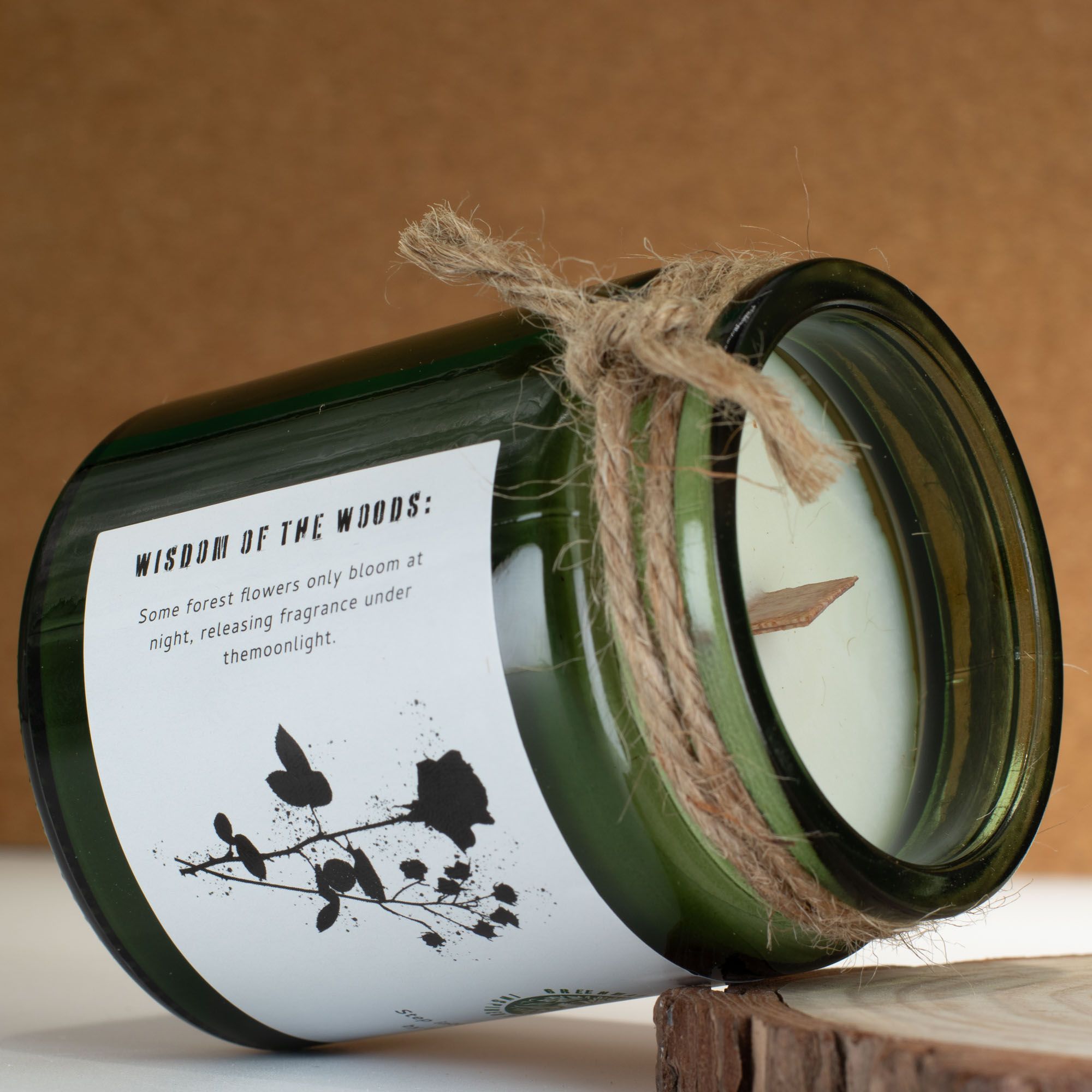 Greenman Woodwick Soja Duftlys – Midnight Rose