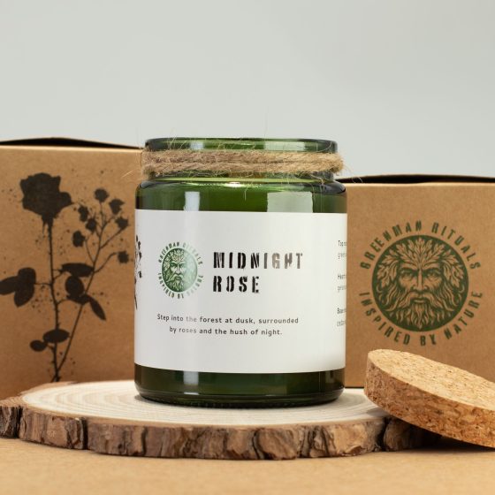 Greenman Woodwick Soja Duftlys – Midnight Rose - Billede 6