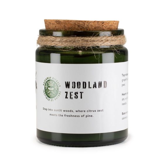 Greenman Woodwick Soja Duftlys – Woodland Zest