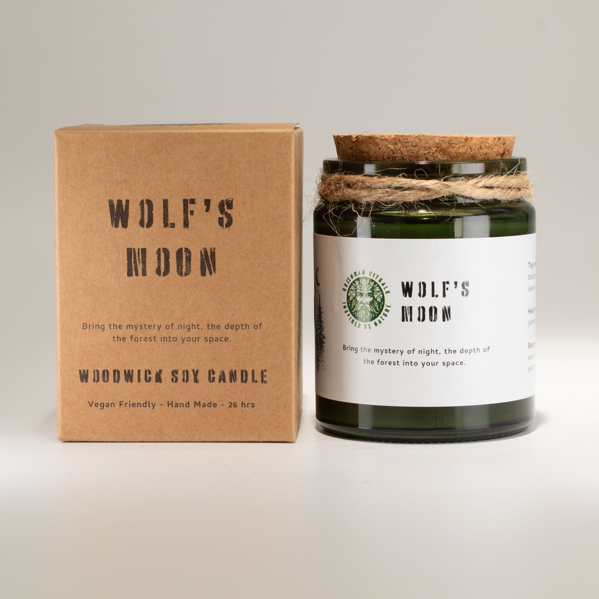 Greenman Woodwick Soja Duftlys – Wolf's Moon