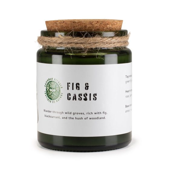 Greenman Woodwick Soja Duftlys – Crushed Fig & Cassis
