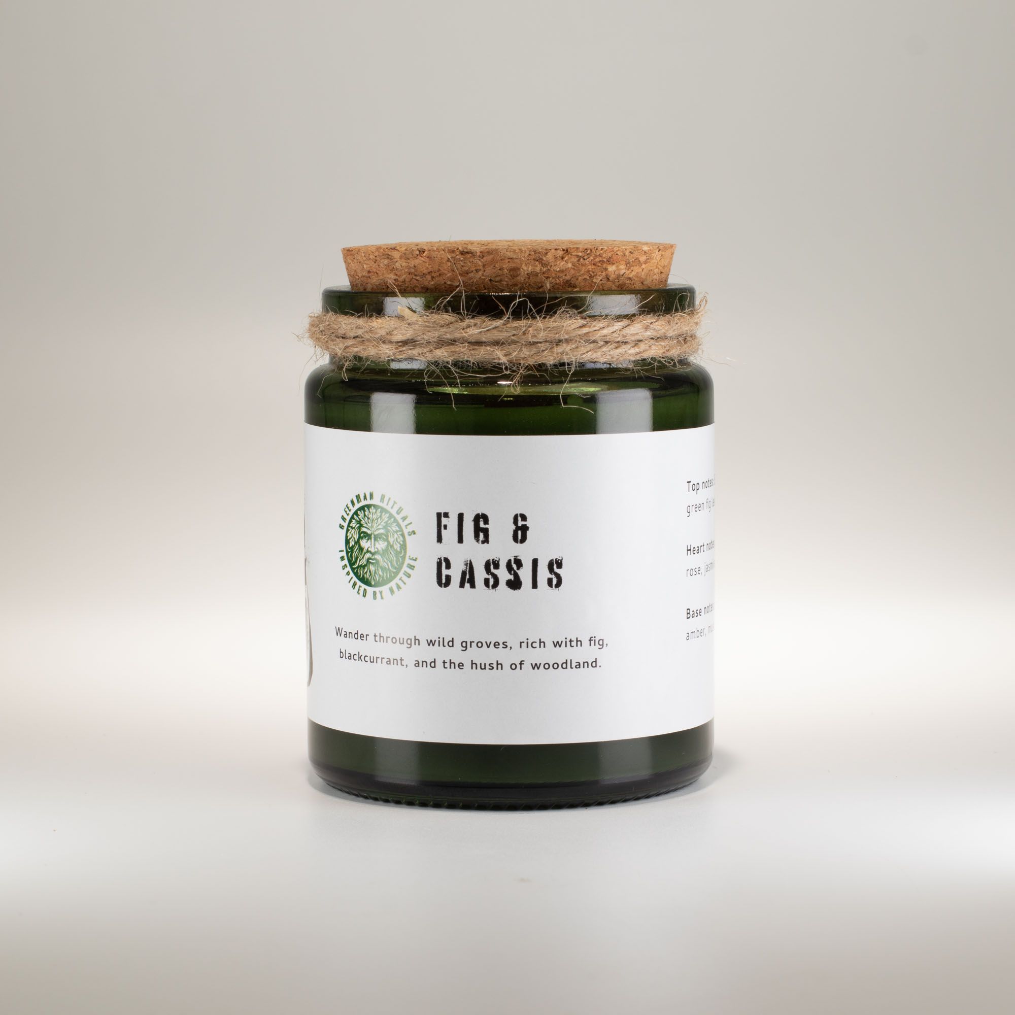 Greenman Woodwick Soja Duftlys – Crushed Fig & Cassis