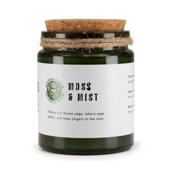 Greenman Woodwick Soja Duftlys – Moss & Mist