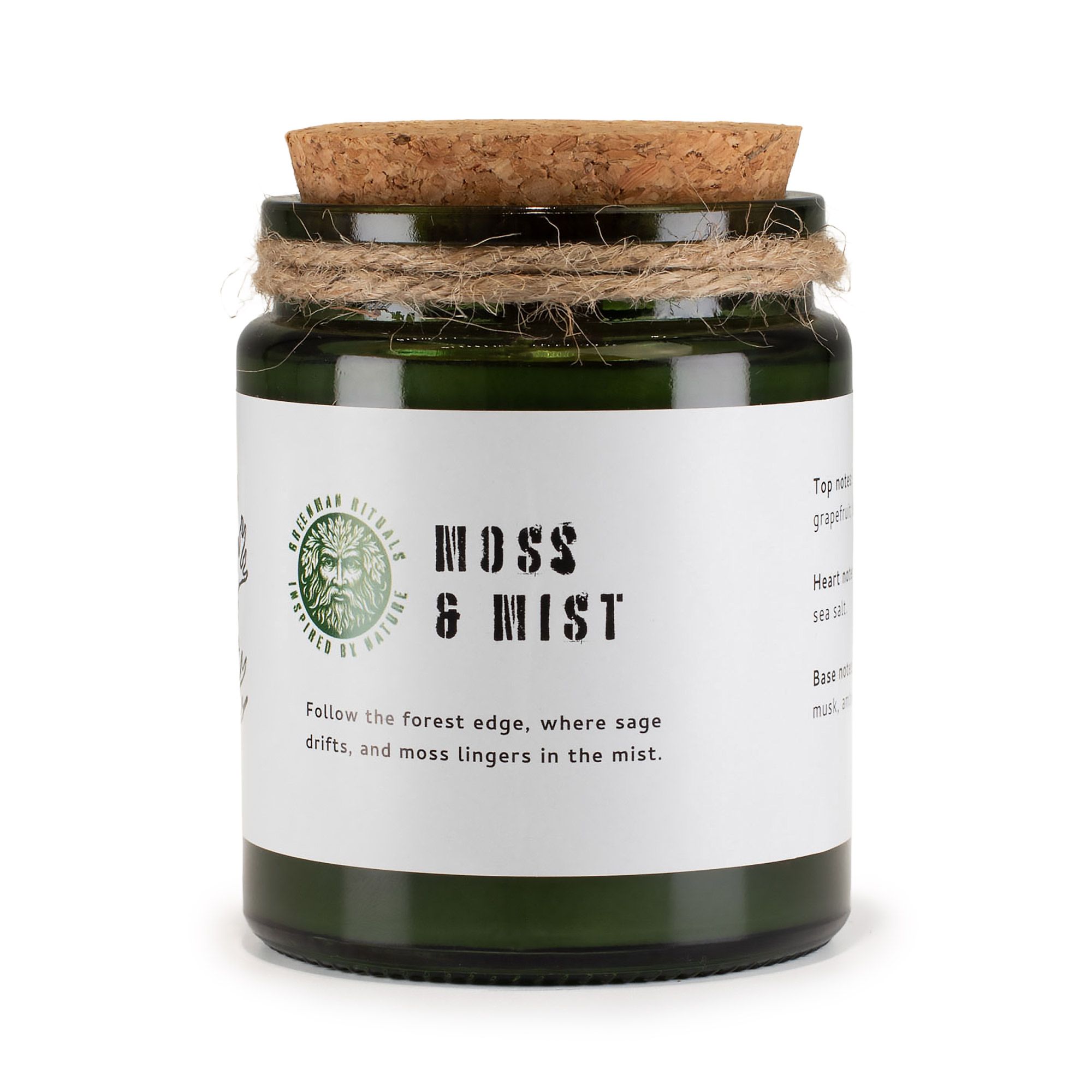 Greenman Woodwick Soja Duftlys – Moss & Mist