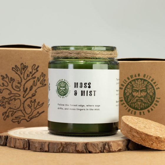 Greenman Woodwick Soja Duftlys – Moss & Mist - Billede 6