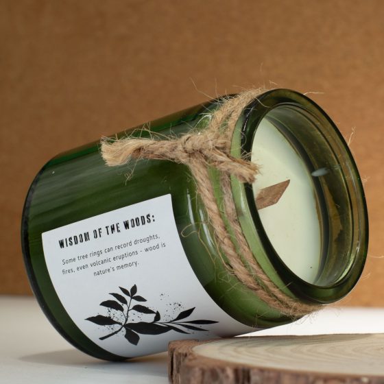 Greenman Woodwick Soja Duftlys – Sage & Mintwood - Billede 5