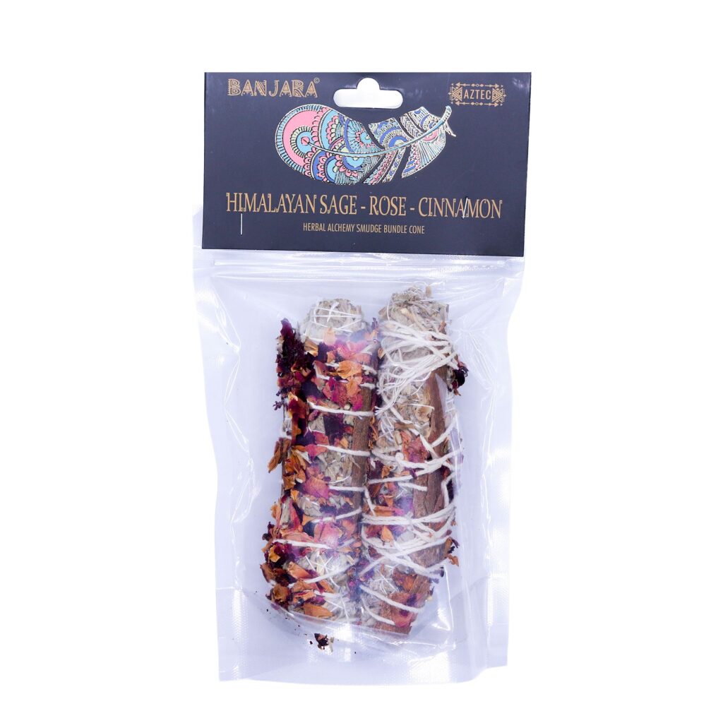 Banjara smudge – Himalaya-salvie, Rose, Kanel