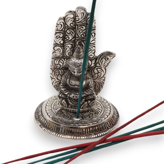 Hånd Buddha røgelsesholder (13×9 cm) - Billede 2
